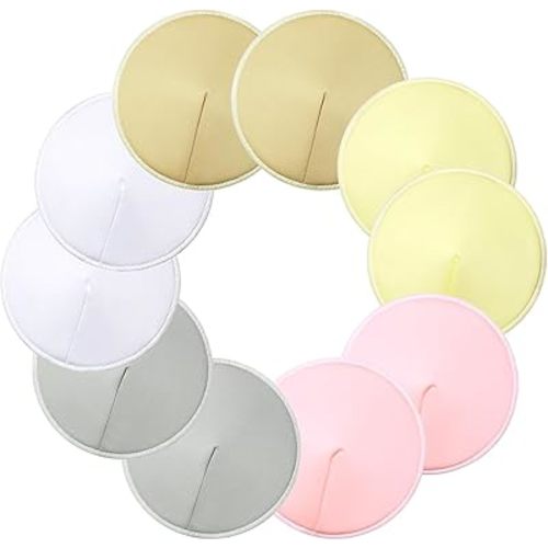 Washable Nursing Pads 10 PCS Reusable Breast Pads for Breastfeeding Soft and Super Absorbent Nipple Pads with Laundry Bag & Travel Storage Bag for Postpartum Essentials - 4.7inch