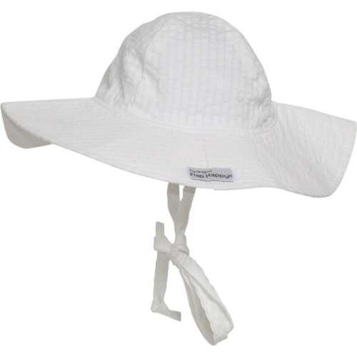 UPF 50+ Floppy Hat, Vanilla Stripe Seersucker - Flap Happy | Maisonette