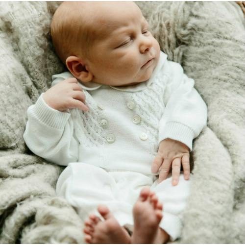Diamond Lattice Knit Longall I Newborn Baby Clothes | Feltman Brothers