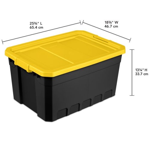 Sterilite 19 Gal. Stacker Tote Yellow Lily