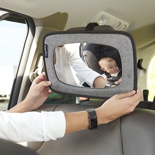 Evenflo Backseat Baby Mirror for Rear-Facing Child (Grey Melange)