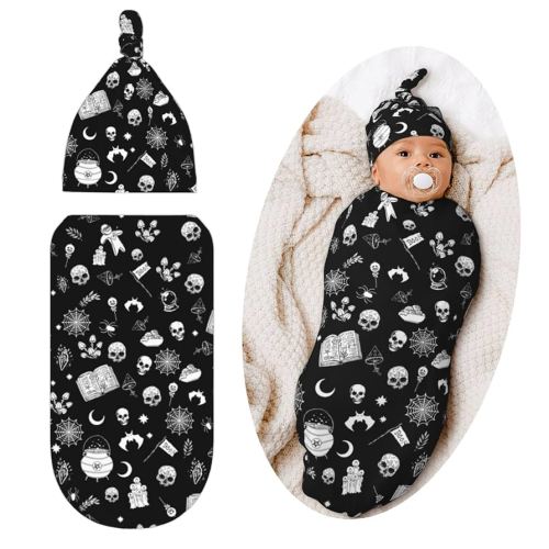 Gothic Swaddle Blanket for Baby, Swaddling Bag for Newborn Unisex Goth Baby Items Stuff