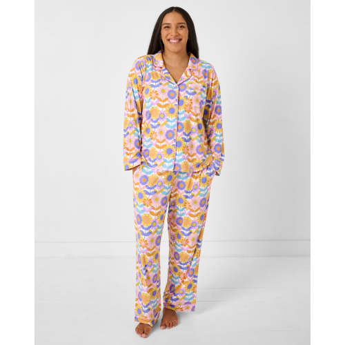 Petal Power Women's Long Sleeve Pajama Set | Little Sleepies