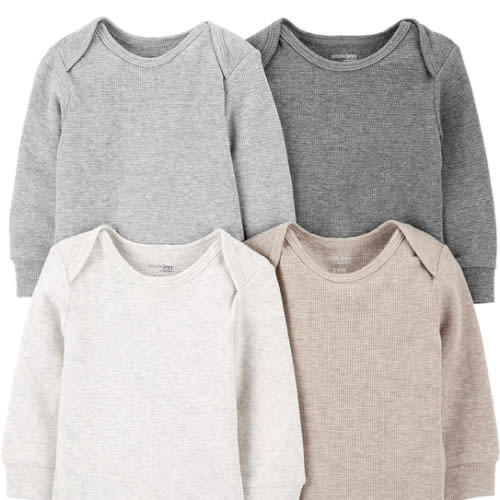 Simple Joys by Carter's Baby 4-Pack Long-Sleeve Thermal Bodysuit