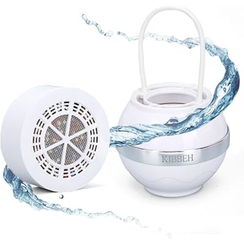 Bath filter for tub-8 Stages kinder filter for bathtub Reduces Contaminants for Healthier Skin and Hair 2500 Gallons of Filtration BPA Free White(2 Filter Cartridges)