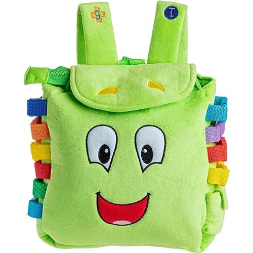 Buckle Toys - Buddy Activity Backpack - Educational Pre-K Learning Activity Toy - Zippered Pouch for Storage - Great Gift for Toddlers and Kids