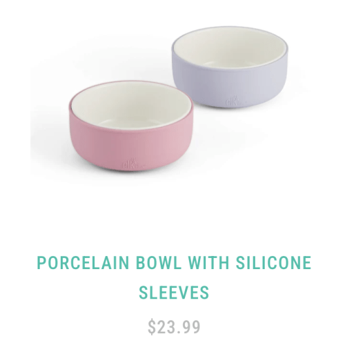 Porcelain Bowl with Silicone Sleeves