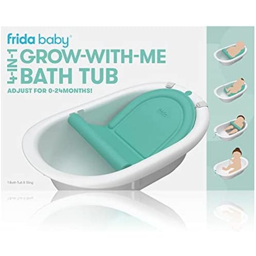 4-in-1 Grow-with-Me Bath Tub by Frida Baby Transforms Infant Bathtub to Toddler Bath Seat with Backrest for Assisted Sitting in Tub