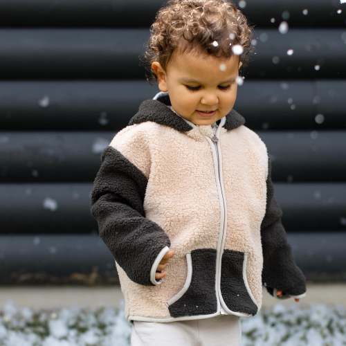 Sherpa-Style Zip Front Jacket - Delicate Doe – Burt's Bees Baby