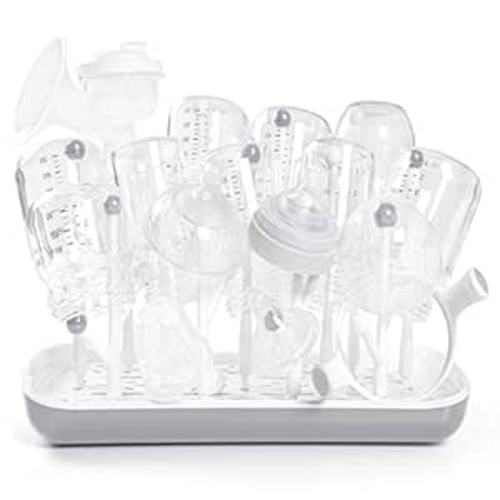 Baby Bottle Drying Rack with Tray, Termichy High Capacity Bottle Dryer Holder for Bottles, Teats, Cups, Pump Parts and Accessories, Gray - T -Gray - Countertop