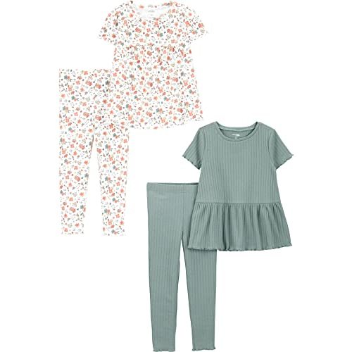 Simple Joys by Carter's baby-girls 4-piece Short-sleeve Shirts and Pants Playwear Set