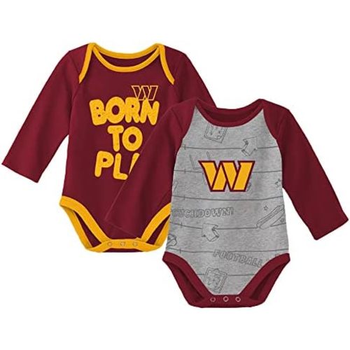 Outerstuff Newborn & Infant Two-Piece Bodysuit Sets - 3 Combinations - Officially Licensed NFL Creepers - All 32 Teams