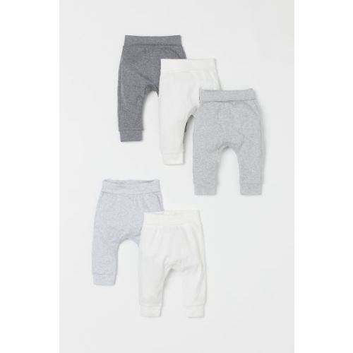 H&M 5-pack Cotton Pants — Grey