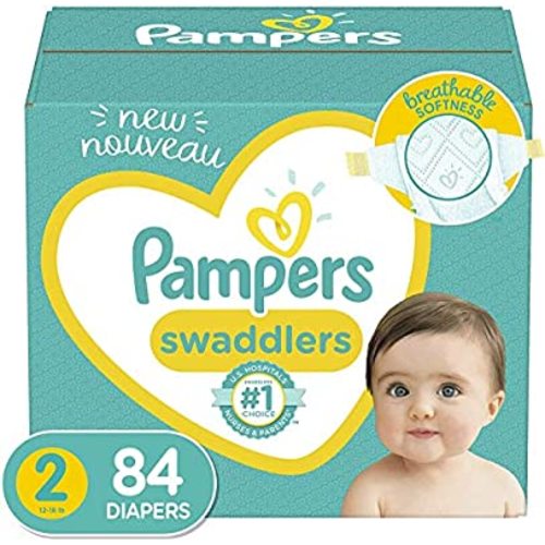 Diapers Size 2, 84 Count - Pampers Swaddlers Disposable Baby Diapers, Super Pack (Packaging May Vary)