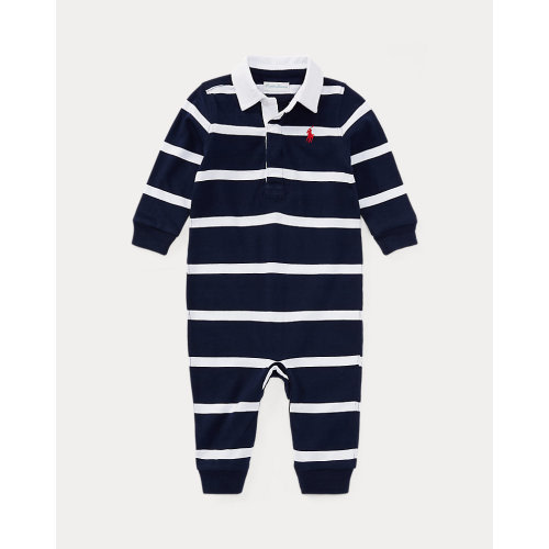 Baby Boys' Striped Cotton Rugby Coverall | Ralph Lauren