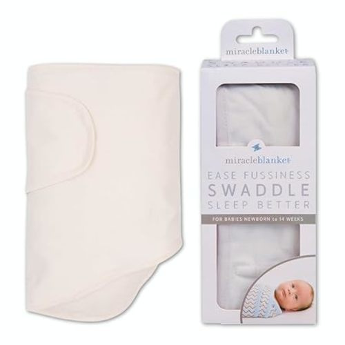 Miracle Blanket Swaddle Wrap - Newborn Essential Baby Blanket - Soft Sleep Sack Ideal for Newborns and Infants (Natural Beige)