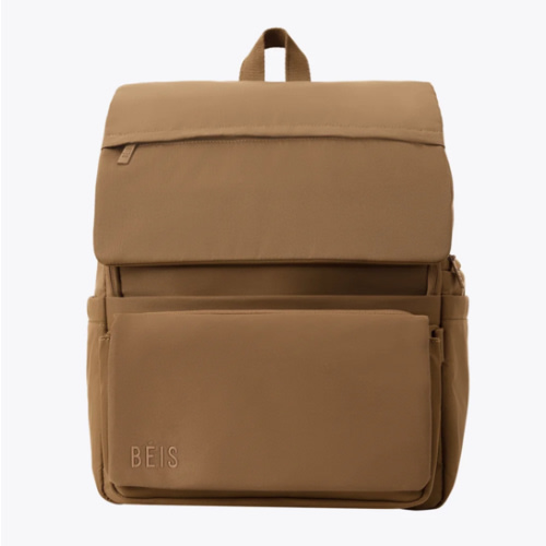BÉIS 'The Ultimate Diaper Backpack' in Camel - Diaper Bag Backpack in Camel Brown