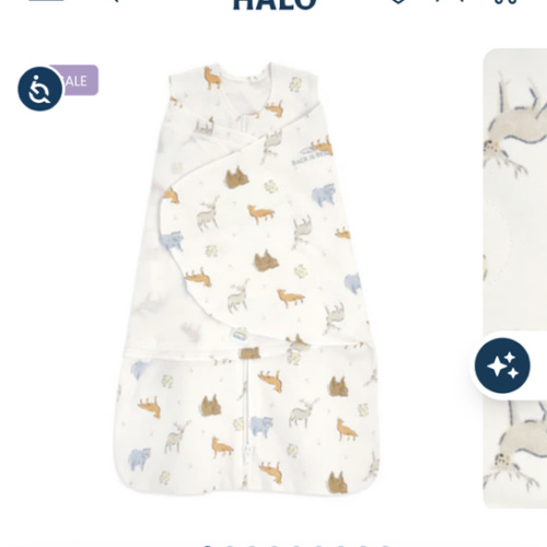 100% Cotton Baby Swaddle Forest Friends | Newborn | HALO US