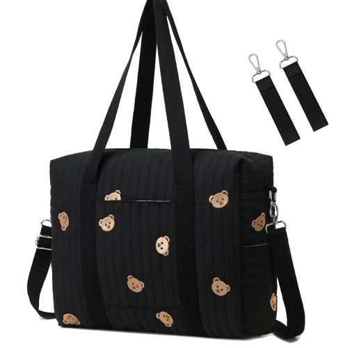 Convertible Diaper Bag Tote with Insulated Pockets and Stroller Hooks for Travel newborn