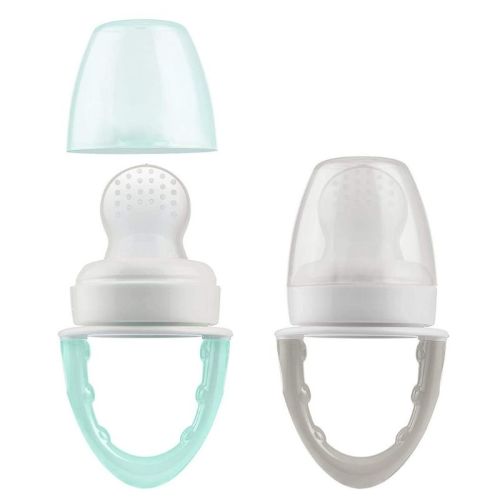Silicone Feeder - 2 Pack Mint & Grey | Snuggle Bugz | Canada's Baby Store