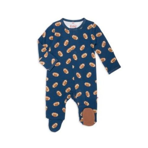 Baby Boys Football Print Footed Coverall