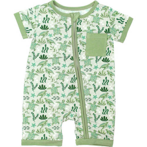 Save the Sea Turtles Bamboo Baby Shortie Romper - Emerson and Friends | Maisonette