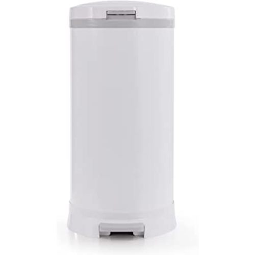 Premium Steel Diaper Waste Pail with Step Open, White