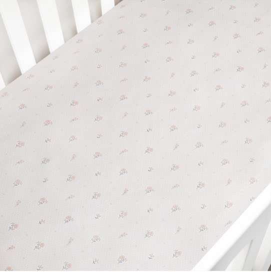 Ditsy Floral Crib Sheet - Pink