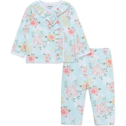 Meadow Floral Print Wrap Top & Pants Take Me Home Set