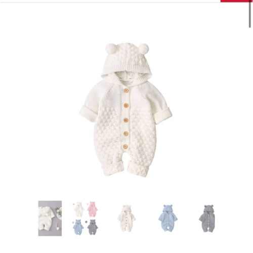 BEAR Knitted Romper - Hazel & Bo