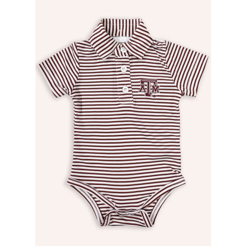 Texas A&M Striped Bodysuit Polo