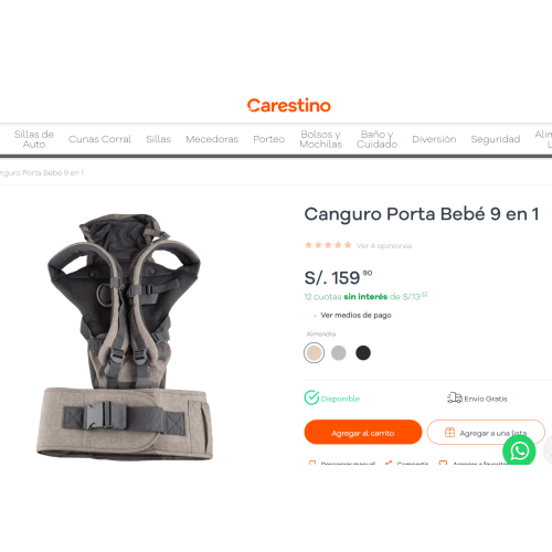 Canguro Porta Bebé 9 en 1
