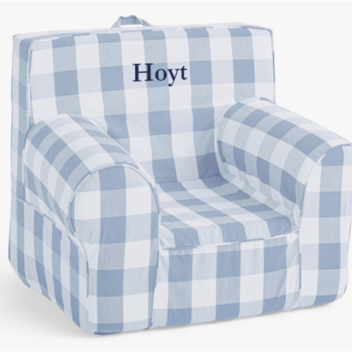 Kids Anywhere Chair®, Chambray Blue Twill with Buffalo Check