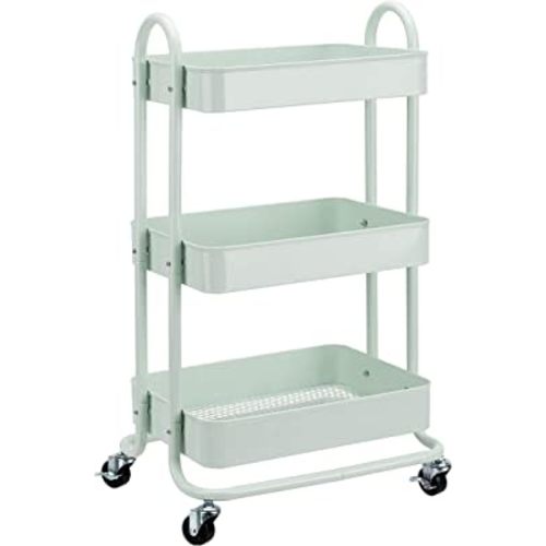 Amazon Basics 3-Tier Rolling Utility or Kitchen Cart - Mint Green