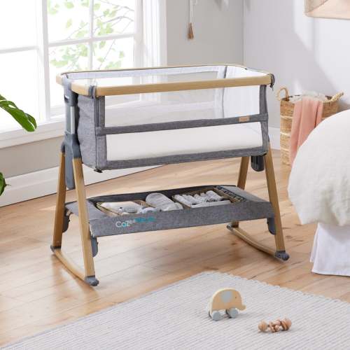 CoZee Breeze Plus Co-sleeping Bassinet in Oak Charcoal | iL Tutto