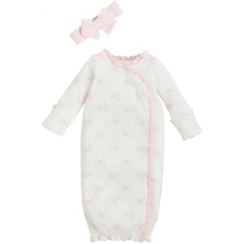 Mud Pie baby-boys Children's Bow Print Gown