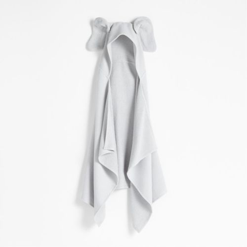 Elephant Organic Waffle Hooded Baby Towel