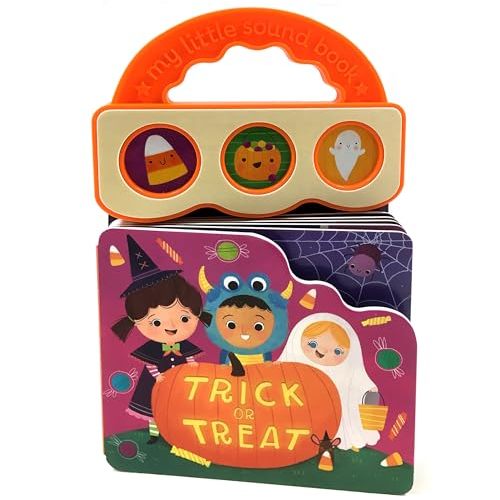 Trick Or Treat 3-Button Sound Halloween Board Book for Babies and Toddlers