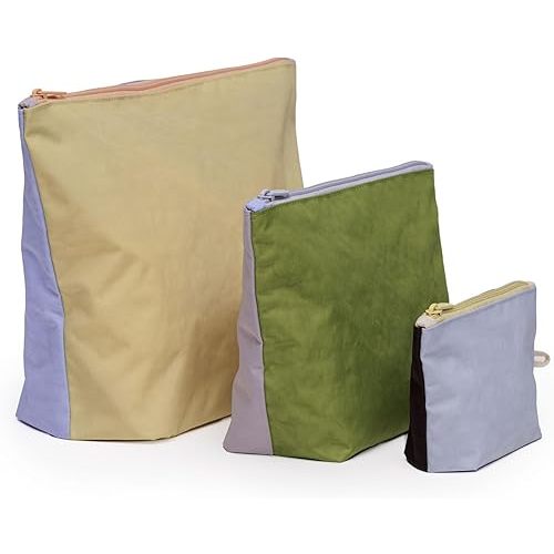 BAGGU Women's Go Pouch Set Pastels Colorblock