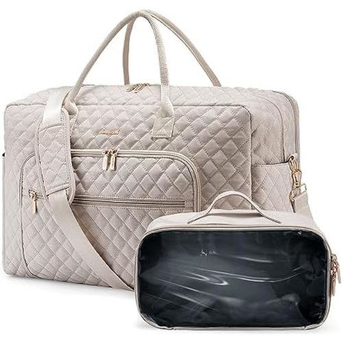 LOVEVOOK Travel Duffle Bag, Weekender Bag for Women with Toiletry Bag Carry on Overnight Bag with Laptop Compartment, Yoga Gym Bag with Wet Pocket Shoe Bag, Hospital Bag for Labor and Delivery