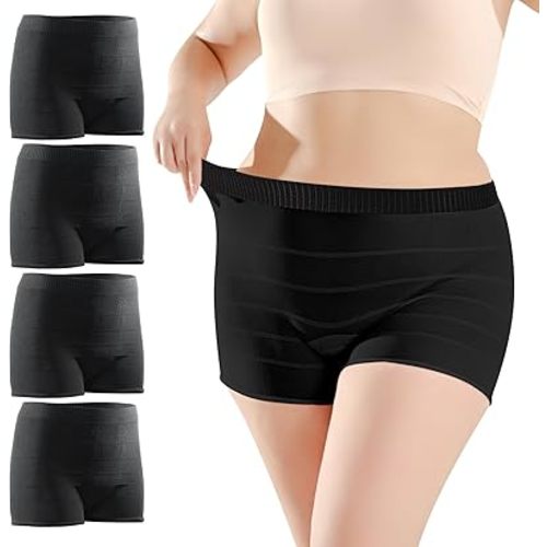 4 PCS Mesh Underwear Postpartum Must Have Hospital Provide High Waist Breathable Incontinence Underwear for Women Great for Incontinence,Post-surgical and Postpartum Recovery