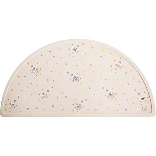 mushie x Bluey Silicone Placemat for Kids | BPA-Free Non-Slip Design (Bluey Ivory)