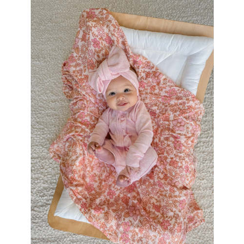 Muslin Swaddle | Blossom – Little and Fern