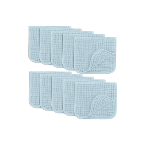 Muslin Burp Cloths - Pack of 10
