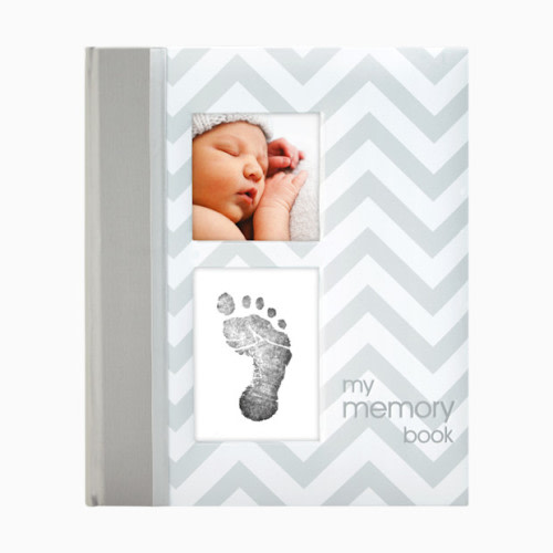 Pearhead Chevron Memory Baby Book - Grey