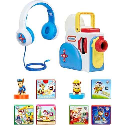 Little Tikes Story Dream Machine PAW Patrol Edition with Headphones, 6 PAW Patrol Stories & 2 Character Figures – Kids Audio Book Player, Toddler Toy Gift Ages 3+ (Amazon Exclusive)