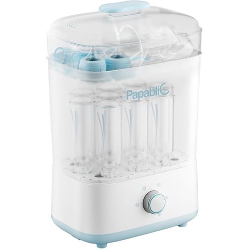 Papablic Baby Bottle Sterilizer and Dryer, Esterilizador De Biberones, Electric Steam Sterilizer for Baby Bottles, Pacifiers, and Pump Parts, Large Capacity 10 Bottle, Fast Sanitizes and Dries Bottles