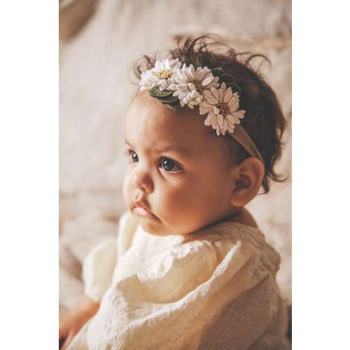 Daisy Felt Flower Crown | White and Mustard Felt