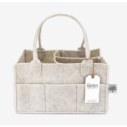 Parker Baby Co. Diaper Caddy - White, Regular