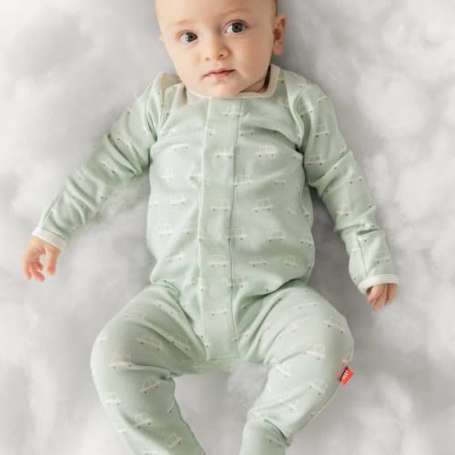 beep beep time for sleep organic cotton magnetic parent favorite footie